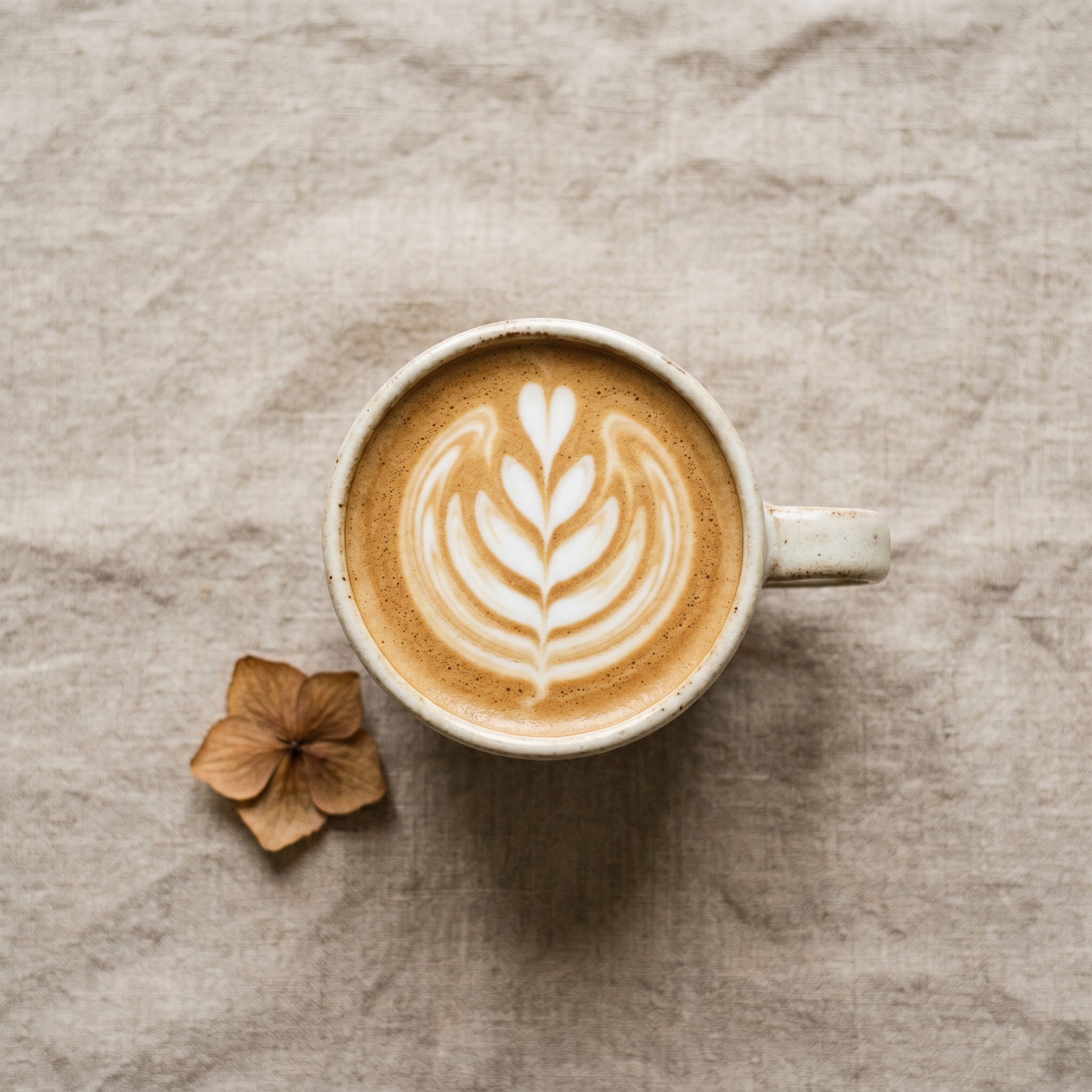 Signature latte at Muzn Cafe