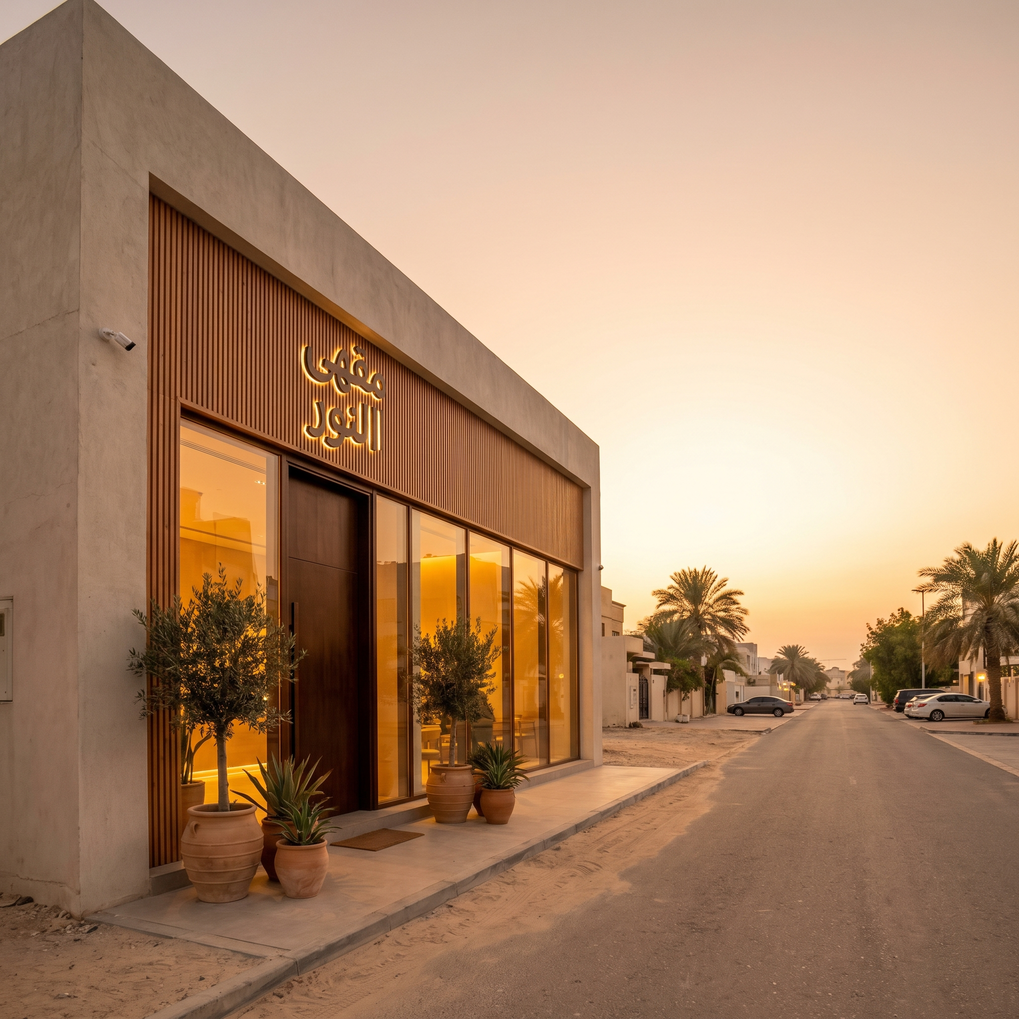 Muzn Cafe exterior in Ajman